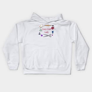 Crazy craft lady Kids Hoodie